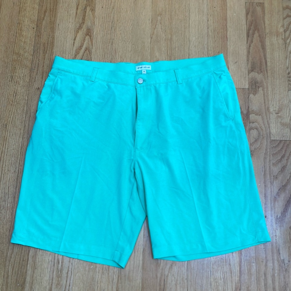 Peter Millar green golf shorts